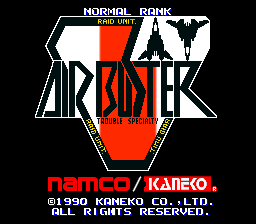 Pantalla de título de Air Buster