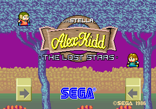 Pantalla de título de Alex Kidd: The Lost Stars