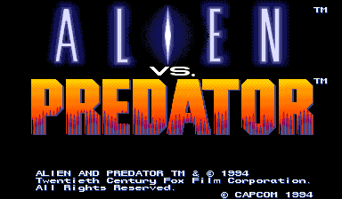 Pantalla de título de Alien vs. Predator