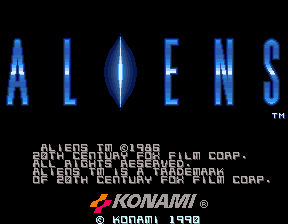 Pantalla de título de Aliens