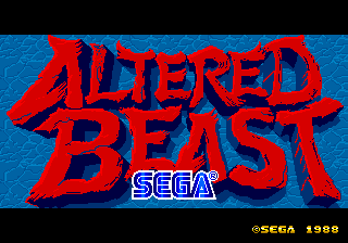 Pantalla de título de Altered Beast
