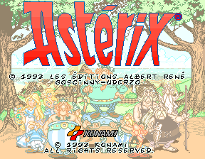 Pantalla de título de Asterix