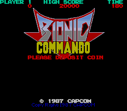 Pantalla de título de Bionic Commando