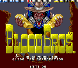 Pantalla de título de Blood Bros.