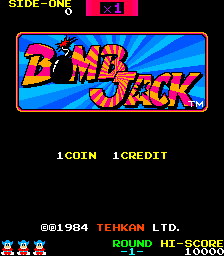 Pantalla de título de Bomb Jack