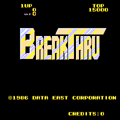 Pantalla de título de BreakThru