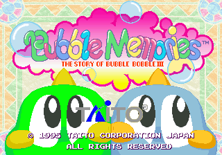 Pantalla de título de Bubble Memories
