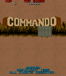 Pantalla de título de Commando