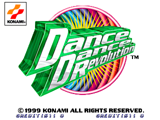 Pantalla de título de Dance Dance Revolution