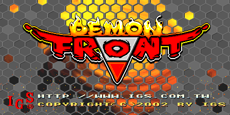 Pantalla de título de Demon Front