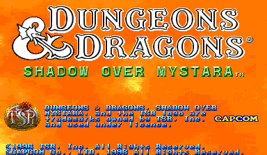 Pantalla de título de Dungeons & Dragons: Shadow over Mystara