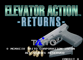 Pantalla de título de Elevator Action Returns