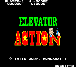 Pantalla de título de Elevator Action