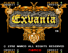 Pantalla de título de Exvania