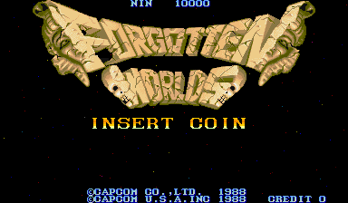 Pantalla de título de Forgotten Worlds