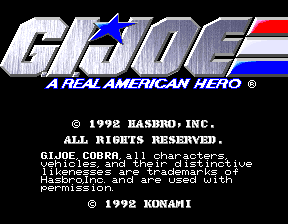 Pantalla de título de G.I. Joe