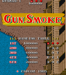 Pantalla de título de Gun.Smoke
