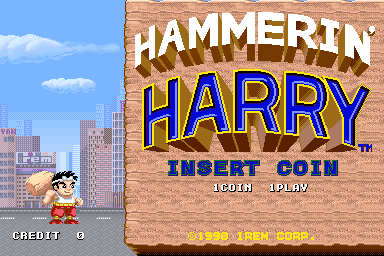 Pantalla de título de Hammerin' Harry