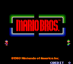 Pantalla de título de Mario Bros.