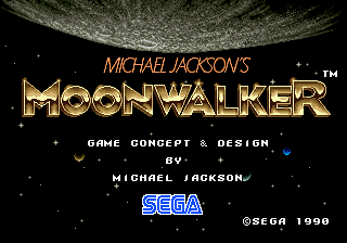 Pantalla de título de Michael Jackson's Moonwalker
