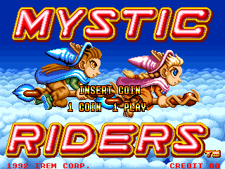 Pantalla de título de Mystic Riders