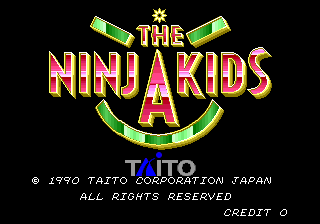 Pantalla de título de The Ninja Kids