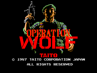 Pantalla de título de Operation Wolf