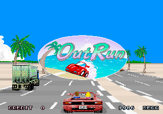 Pantalla de título de Out Run