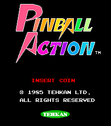 Pantalla de título de Pinball Action
