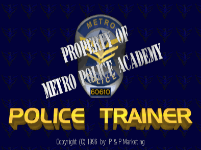Pantalla de título de Police Trainer