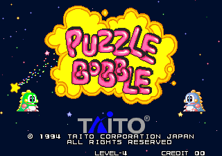 Pantalla de título de Puzzle Bobble