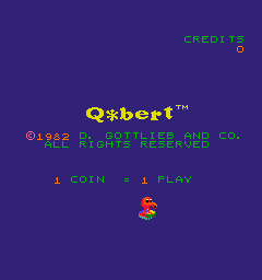 Pantalla de título de Q*bert