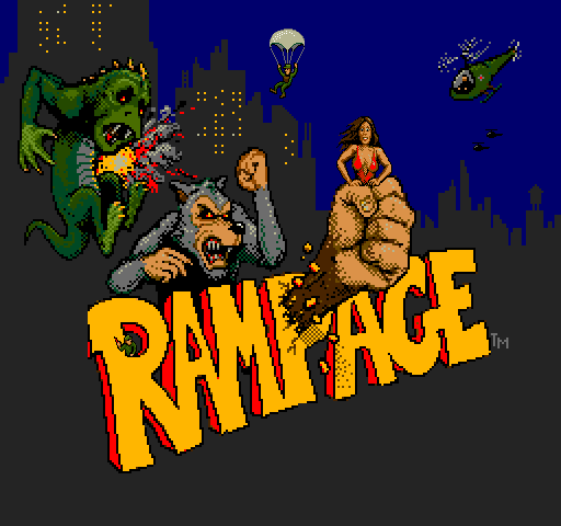 Pantalla de título de Rampage