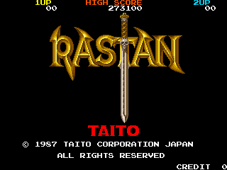 Pantalla de título de Rastan Saga