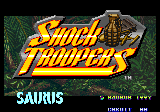 Pantalla de título de Shock Troopers