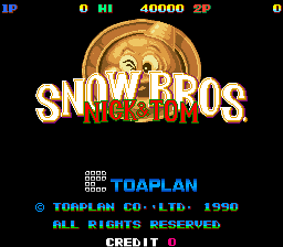 Pantalla de título de Snow Bros.