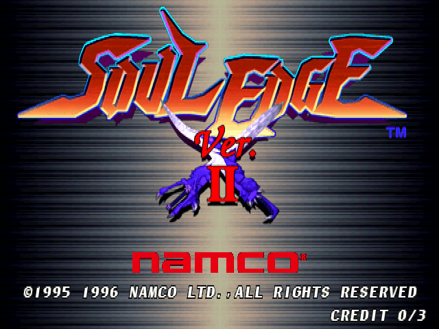 Pantalla de título de Soul Edge