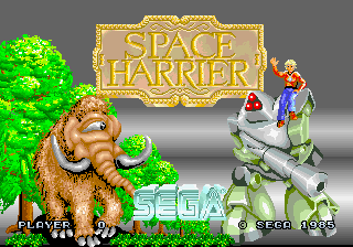 Pantalla de título de Space Harrier