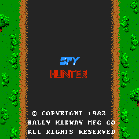 Pantalla de título de Spy Hunter