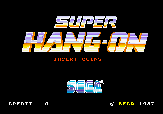 Pantalla de título de Super Hang-On