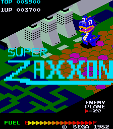 Pantalla de título de Super Zaxxon