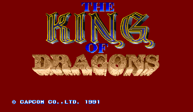Pantalla de título de The King of Dragons