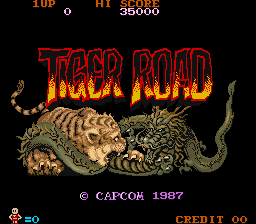 Pantalla de título de Tiger Road