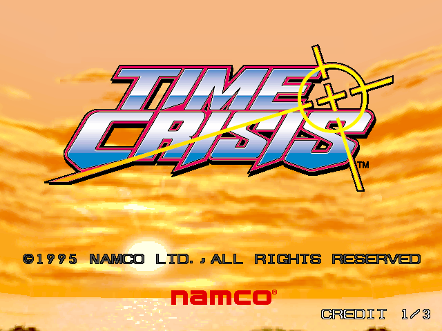 Pantalla de título de Time Crisis