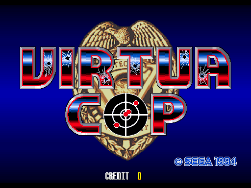 Pantalla de título de Virtua Cop
