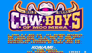 Pantalla de título de Wild West C.O.W.-Boys of Moo Mesa