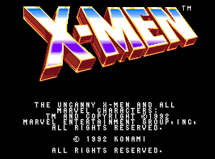 Pantalla de título de X-Men
