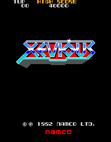 Pantalla de título de Xevious